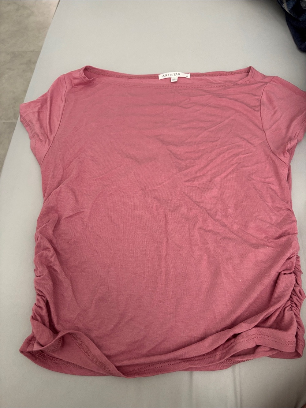 Anita Rose Pink Scoop Neck Short Sleeve Top